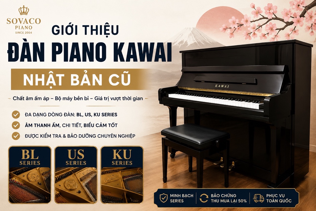 GIỚI THIỆU ĐÀN PIANO KAWAI NHẬT BẢN CŨ