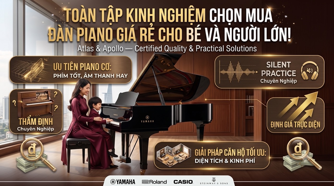 TOÀN TẬP KINH NGHIỆM CHỌN MUA ĐÀN PIANO GIÁ RẺ CHO BÉ VÀ NGƯỜI LỚN