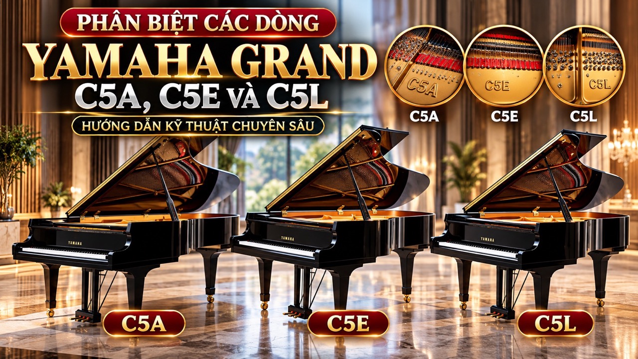 PHÂN BIỆT CÁC DÒNG YAMAHA GRAND C5A, C5E VÀ C5L: HƯỚNG DẪN KỸ THUẬT CHUYÊN SÂU
