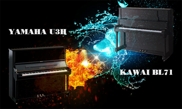 So sánh đàn piano Upright Yamaha U3H và Kawai BL71
