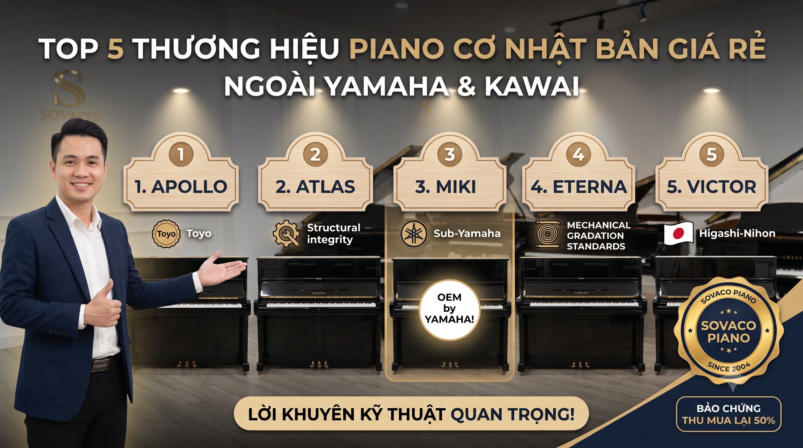 Top 5 Thương Hiệu Piano Cơ Giá Rẻ Của Nhật