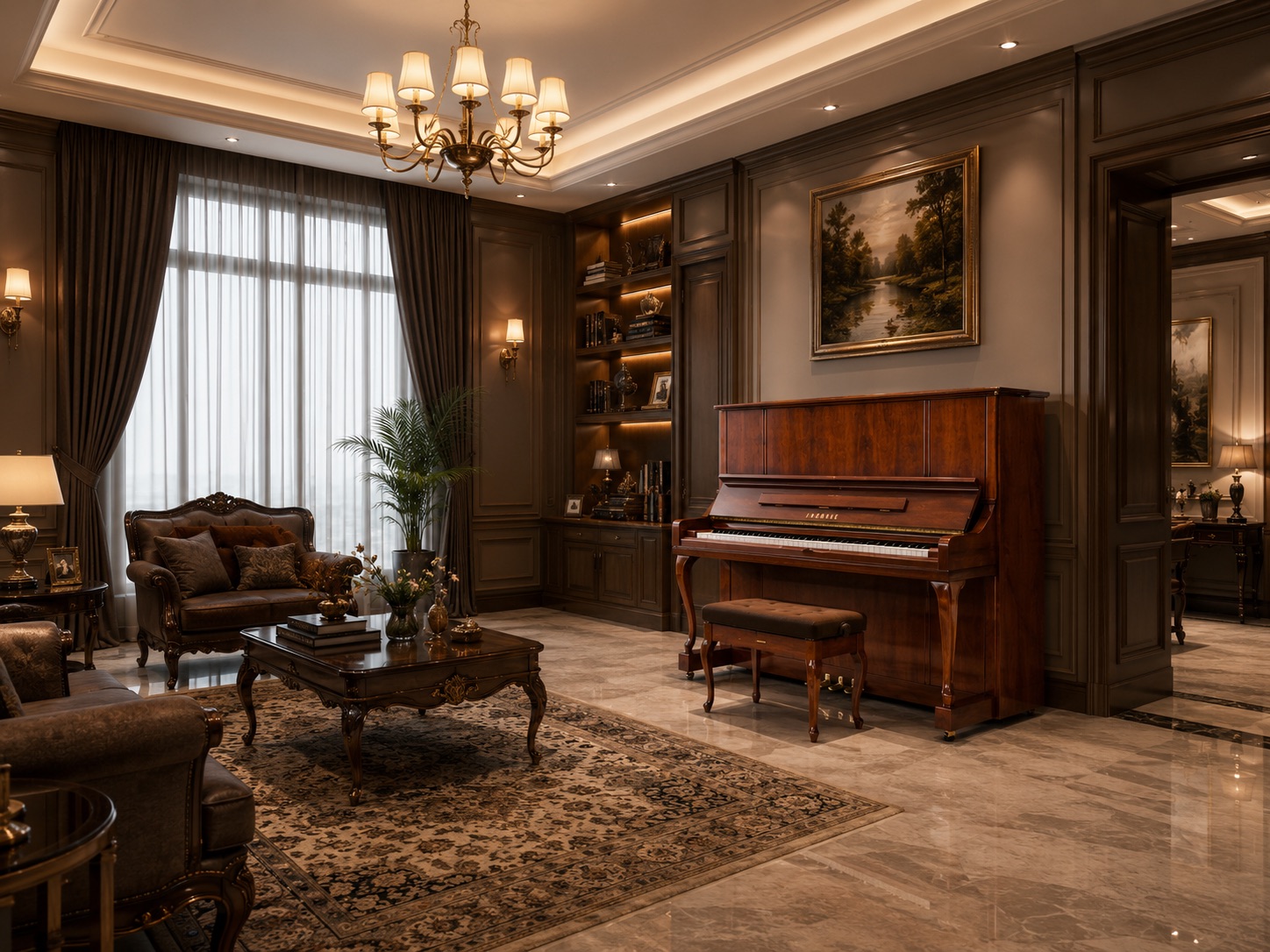 Piano Yamaha W106BB - Đàn piano upright chân cong màu gỗ Mahogany